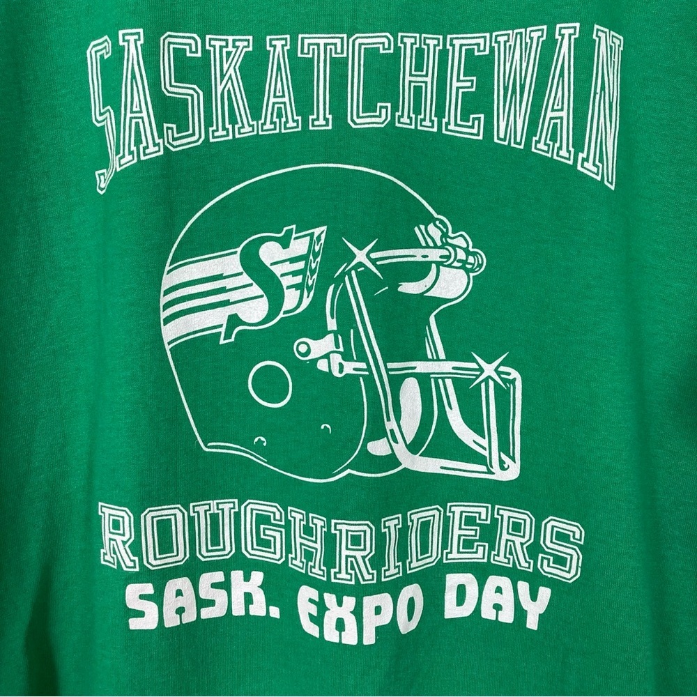 Vintage 80s Saskatchewan Roughriders Tee T-Shirt